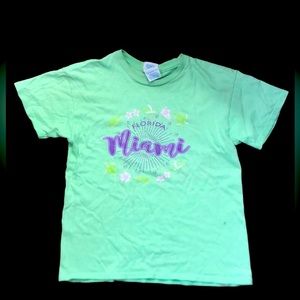 Girls light green MIAMI T-shirt